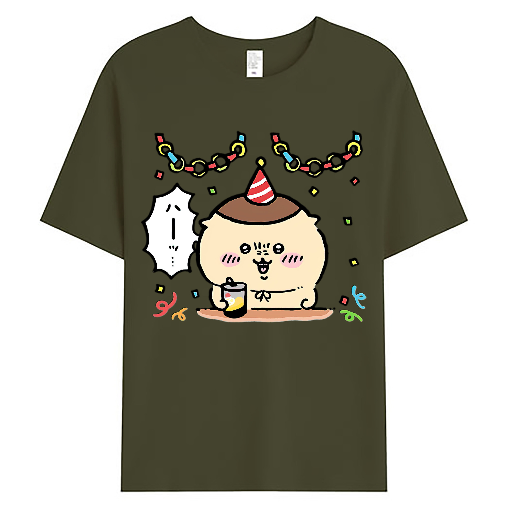 （画像用） ちいかわ くりまんじゅう Chii-kawa kuri manjū 綿100％ メンズ半袖Tシャツ｜肌触りやわらか＆通気性